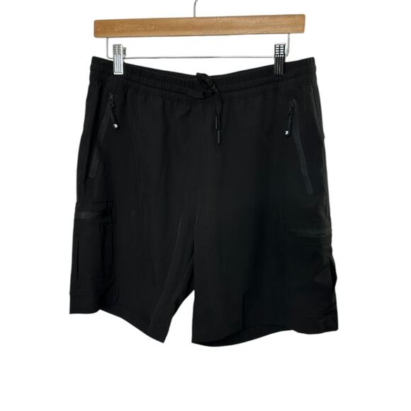 Outdoor Sports Black Lightweight 7" Shorts Men's Medium Zippered Pockets NEW - Picture 1 of 7